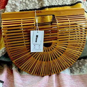Bohemian beach Bamboo purse